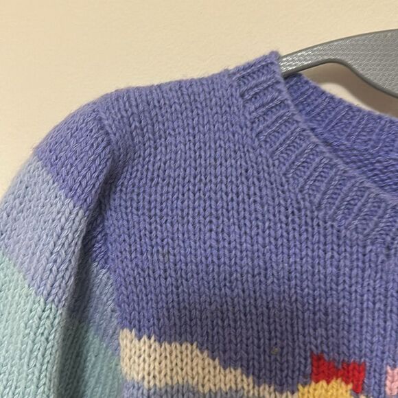 Vintage Winter Sweater The Eagle’s Eye Hand Knit Wool Sweater - Picture 6 of 7